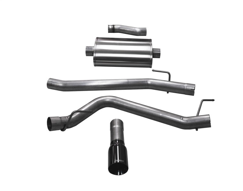 Corsa 2020 Jeep Gladiator JT 3.6L, Single Side Exit Cat-Back Exhaust System w/ Single 4in Black Tip -  Shop now at Performance Car Parts