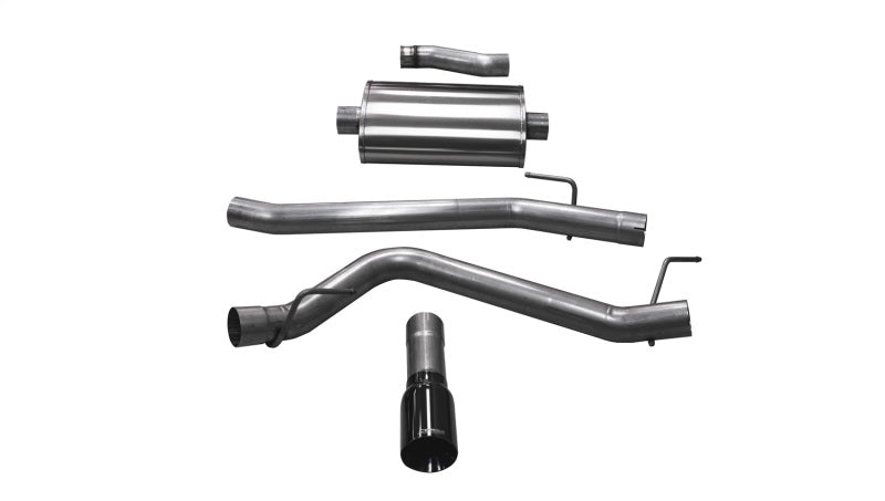 Corsa 2020 Jeep Gladiator JT 3.6L, Single Side Exit Cat-Back Exhaust System w/ Single 4in Black Tip -  Shop now at Performance Car Parts