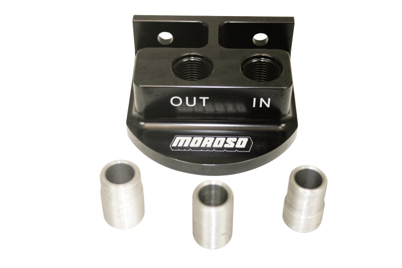 Moroso Remote Spin On Oil Filter Mount - 13/16in & 3/4in & 22mm Oil Filters -  Shop now at Performance Car Parts