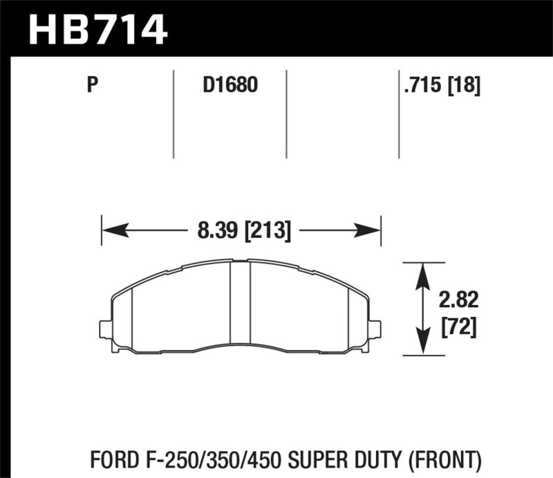 Hawk 15-17 Ford F-250/350 LTS Street Front Brake Pads -  Shop now at Performance Car Parts