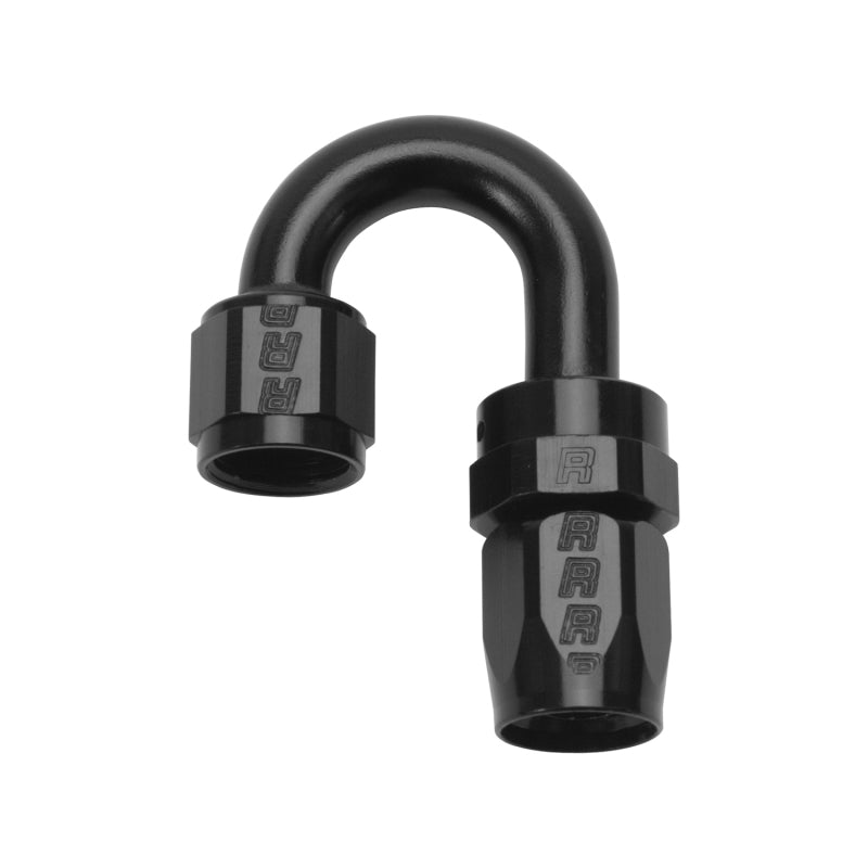 Russell Performance -6 AN Black 180 Degree Full Flow Swivel Hose End -  Shop now at Performance Car Parts