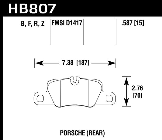 Hawk 2014 Porsche 911 HPS 5.0 Rear Brake Pads -  Shop now at Performance Car Parts