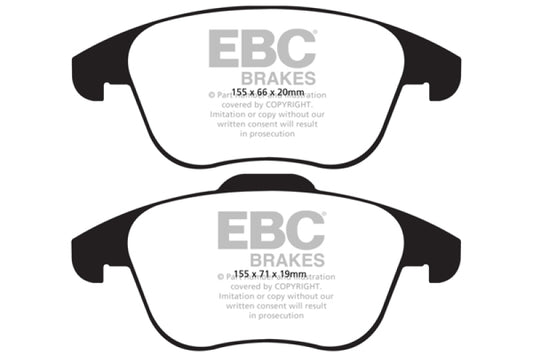 EBC 15 and up Audi Q3 2.0 Turbo Yellowstuff Front Brake Pads -  Shop now at Performance Car Parts