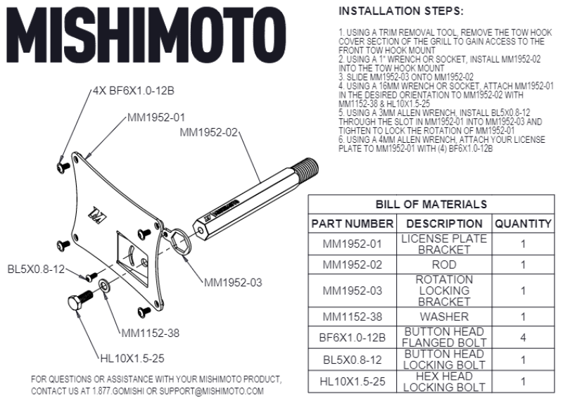 Mishimoto 2023+ Nissan Z License Plate Relocation Kit -  Shop now at Performance Car Parts