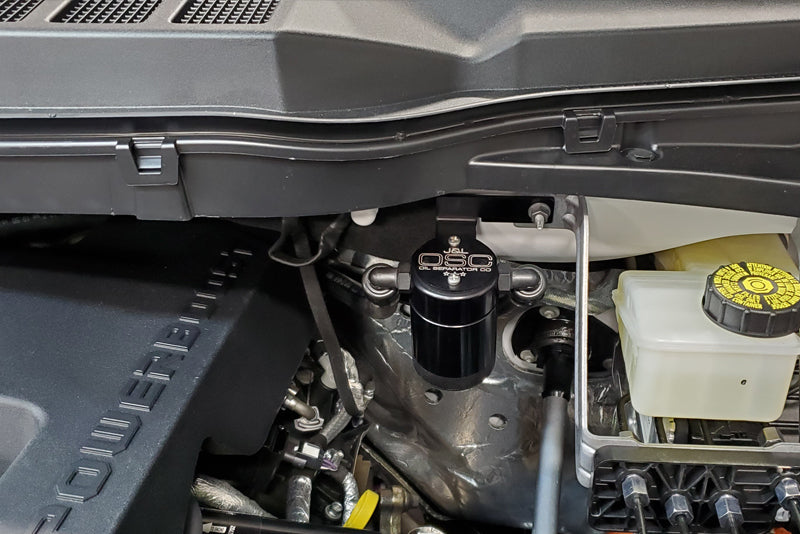 J&amp;L 2021-2024 Ford F-150 3.5L Passenger Side Oil Separator 3.0 - Black Anodized -  Shop now at Performance Car Parts