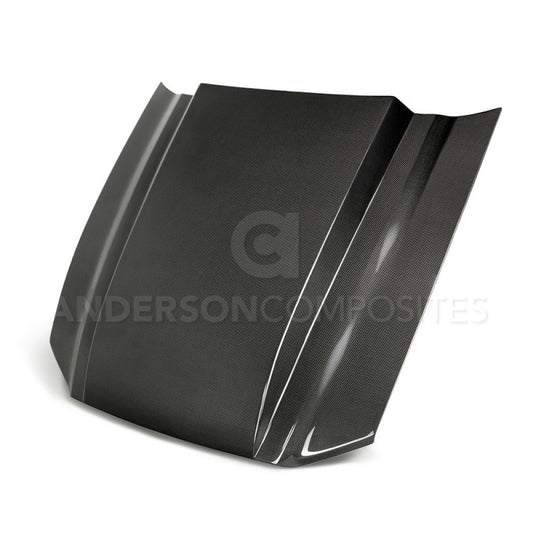 Anderson Composites 10-12 Ford Mustang Type-CJ 3in Carbon Fiber Cowl Hood -  Shop now at Performance Car Parts