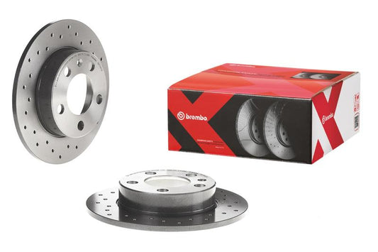 Brembo 02-07 Mini Cooper Rear Premium Xtra Cross Drilled UV Coated Rotor -  Shop now at Performance Car Parts