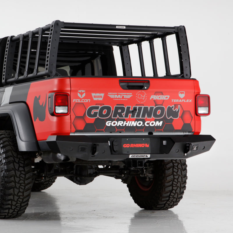 Go Rhino 20-22 Jeep Gladiator JT Trailine Rear Full Width Bumper - Tex. Blk -  Shop now at Performance Car Parts