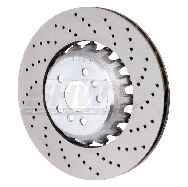 SHW 2020 BMW X5 M 4.4L Right Rear Cross-Drilled Lightweight Brake Rotor (34208074286) -  Shop now at Performance Car Parts