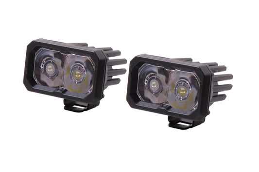 Diode Dynamics Stage Series 2 In LED Pod Pro - White Spot Standard WBL (Pair) -  Shop now at Performance Car Parts