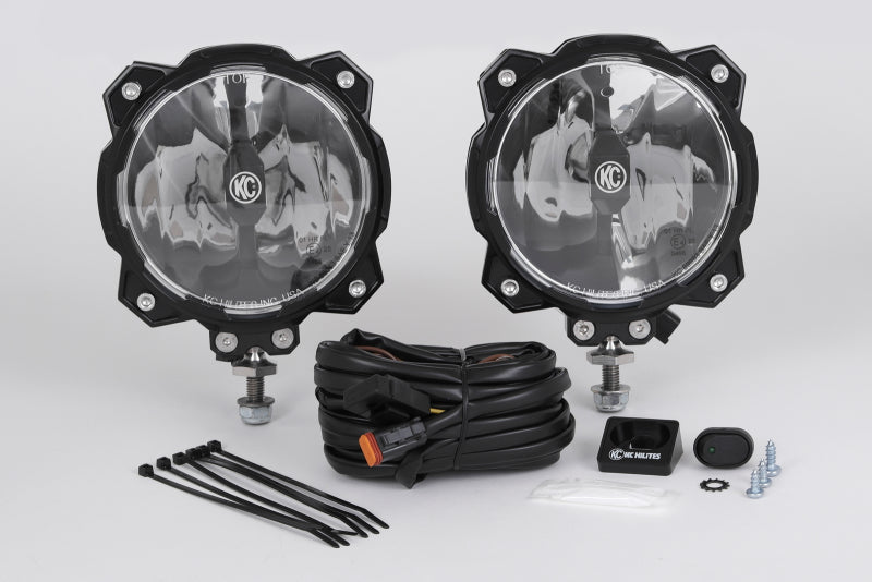 KC HiLiTES 6in. Pro6 Gravity LED Light 20w Single Mount Wide-40 Beam (Pair Pack System) -  Shop now at Performance Car Parts