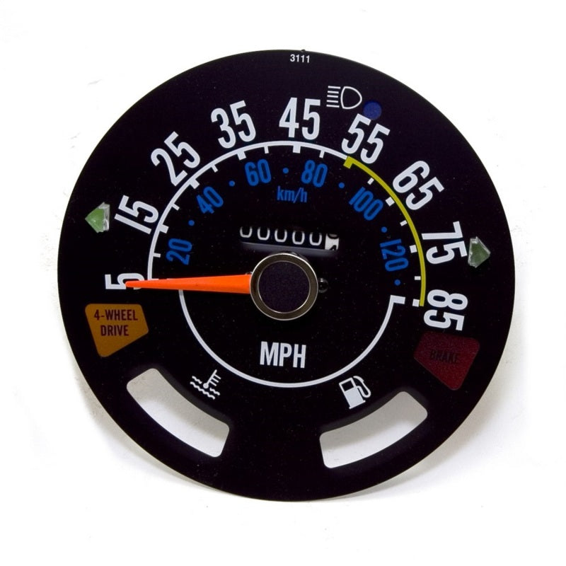 Omix Speedometer 5-85 MPH 80-86 Jeep CJ Models -  Shop now at Performance Car Parts