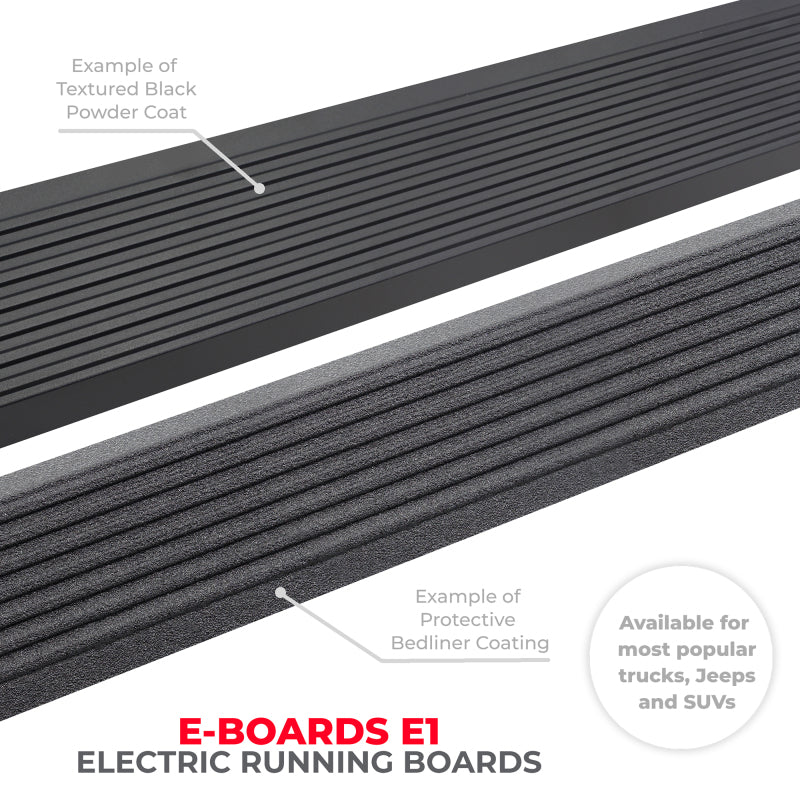 Go Rhino 07-21 Toyota Tundra Double Cab 4dr E-BOARD E1 Electric Running Board Kit - Tex. Blk -  Shop now at Performance Car Parts