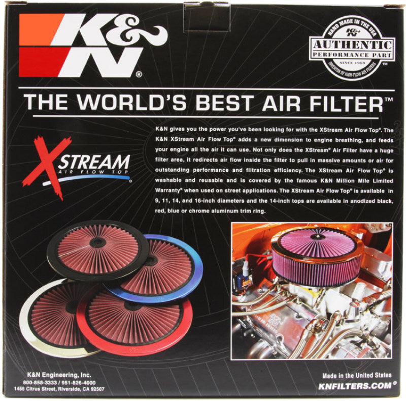 K&N X-Stream Top Filter X-Stream 14in OD - Red -  Shop now at Performance Car Parts