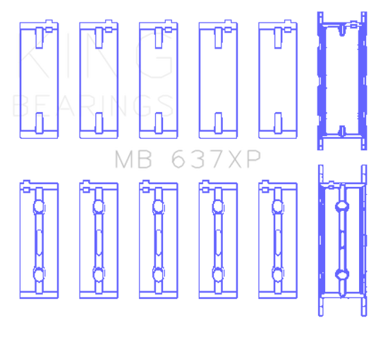 King BMW S85B50A Crankshaft Main Bearings (STD)