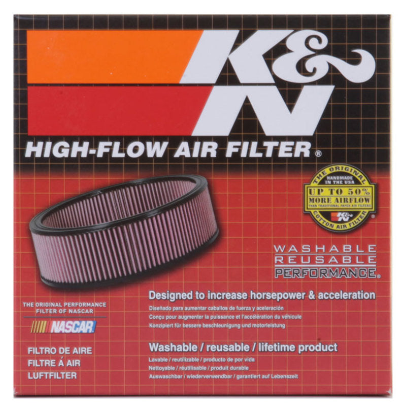 K&N Universal Custom Air Filter - Round 1.625in Flange / 1.625in ID / 2.75in Overall Height