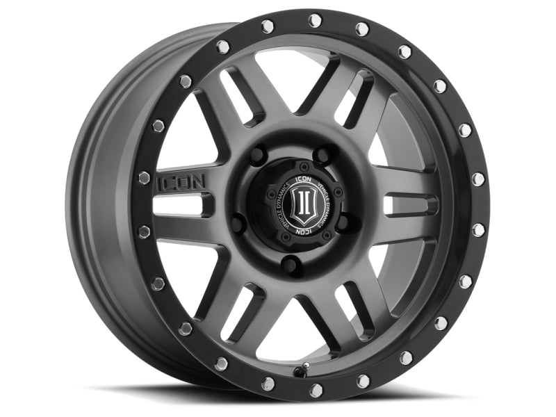 ICON Six Speed 17x8.5 5x5 -6mm Offset 4.5in BS 94mm Bore Gun Metal Wheel -  Shop now at Performance Car Parts