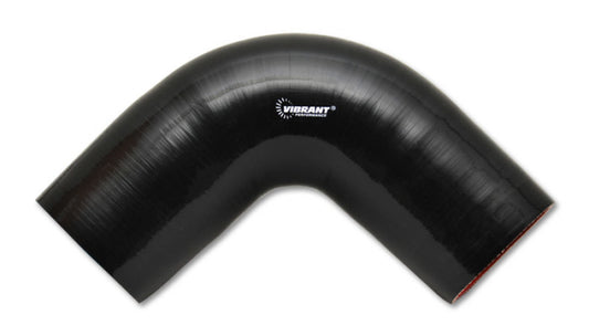 Vibrant 4 Ply Reinforced Silicone Elbow Connector - 1.75in I.D. - 90 deg. Elbow (BLACK) -  Shop now at Performance Car Parts