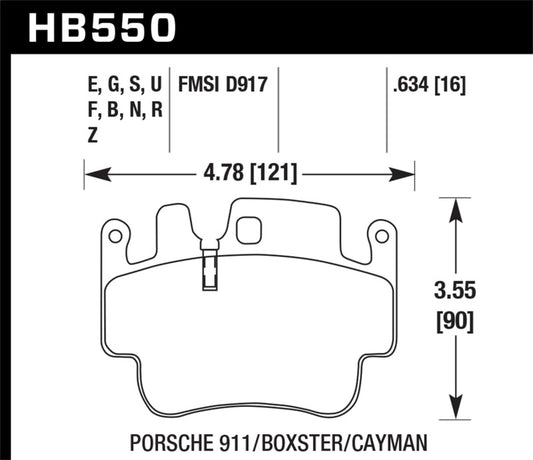 Hawk 00-07 Porsche Boxster HPS 5.0 Front Brake Pads -  Shop now at Performance Car Parts