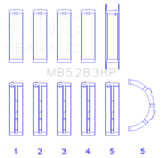 King Performance Main Bearing Set - Size Standard