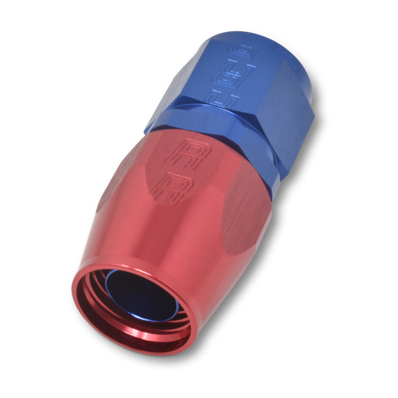 Russell Performance -6 AN Red/Blue Straight Full Flow Hose End -  Shop now at Performance Car Parts