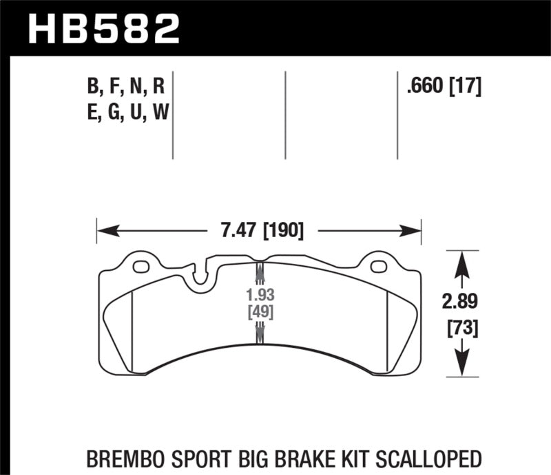 Hawk Brembo Scallped DTC-60 Race Brake Pads -  Shop now at Performance Car Parts