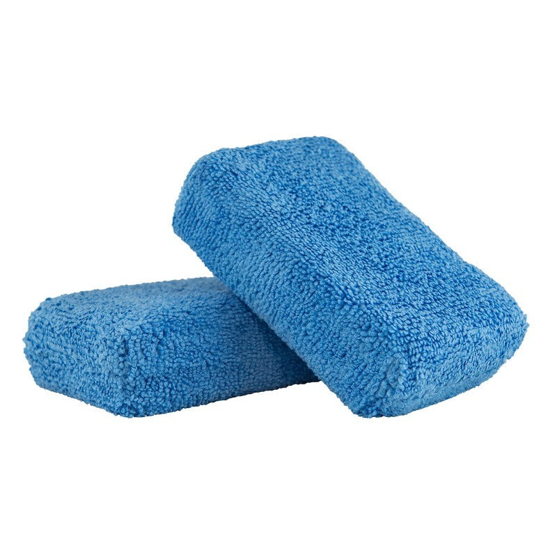Chemical Guys Premium Grade Microfiber Applicators - 2in x 4in x 6in - Blue - 2 Pack -  Shop now at Performance Car Parts