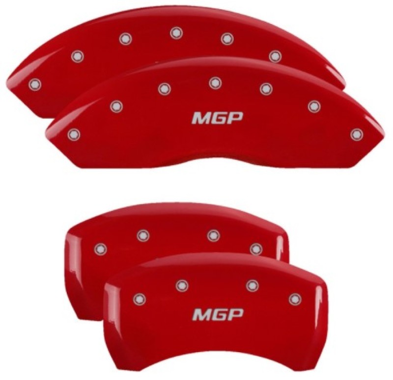 MGP 4 Caliper Covers Engraved Front & Rear MGP Red Finish Silver Char 2019 Chevrolet Blazer -  Shop now at Performance Car Parts