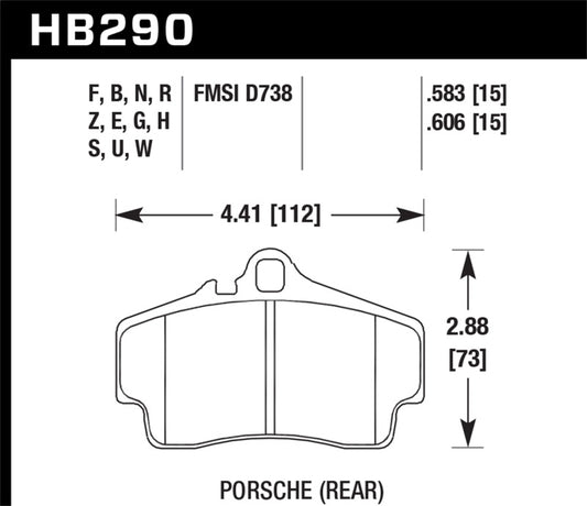 Hawk 97-12 Porsche Boxter HPS 5.0 Rear Brake Pads -  Shop now at Performance Car Parts
