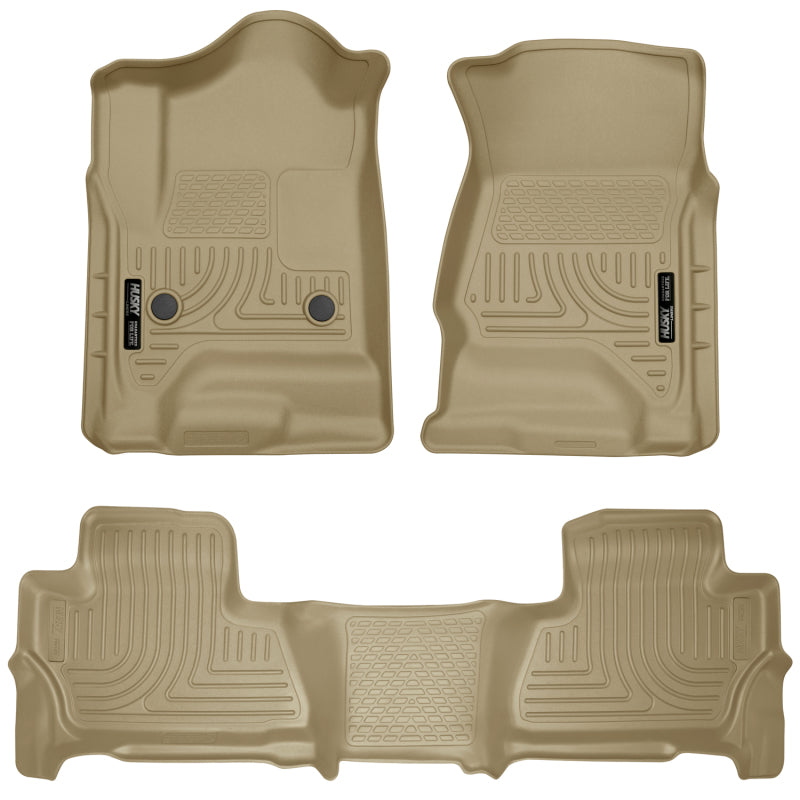 Husky Liners 2015 Chevy/GMC Tahoe/Yukon WeatherBeater Combo Tan Floor Liners -  Shop now at Performance Car Parts