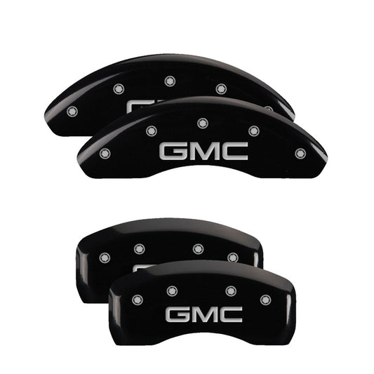 MGP 4 Caliper Covers Engraved Front & Rear Style 2/Chrysler Wing Black finish silver ch