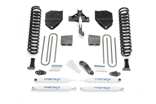 Fabtech 17-21 Ford F250/F350 4WD Diesel 6in Basic Sys w/Perf Shks