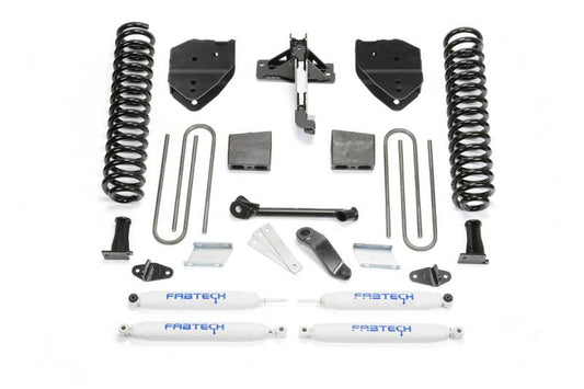 Fabtech 17-21 Ford F250/F350 4WD Diesel 4in Basic Sys w/Perf Shks