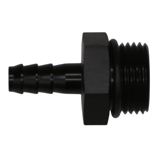 DeatschWerks 10AN ORB Male to 5/16in Male Triple Barb Fitting (Incl O-Ring) - Anodized Matte Black -  Shop now at Performance Car Parts