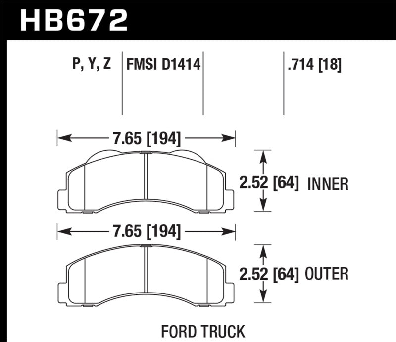 Hawk 10-11 Ford Expedition/F-150 SVT Raptor / 10-11 F-150 Front Street Brake Pad -  Shop now at Performance Car Parts