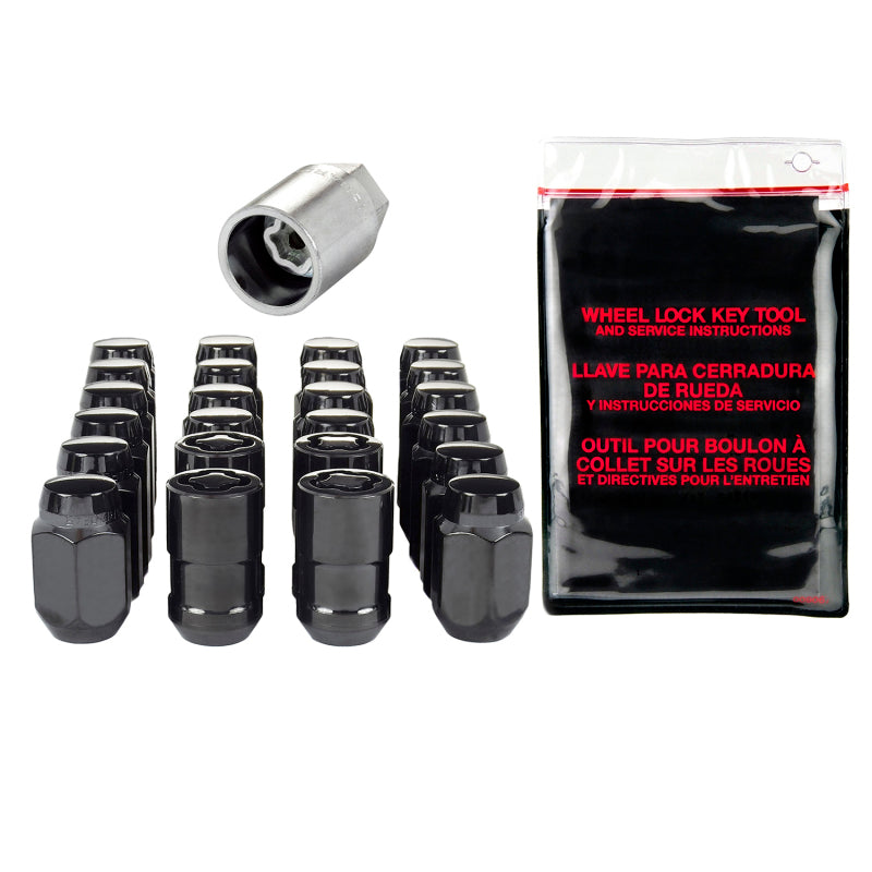 McGard 6 Lug Hex Install Kit w/Locks (Cone Seat Nut) M12X1.5 / 13/16 Hex / 1.5in. Length - Black -  Shop now at Performance Car Parts