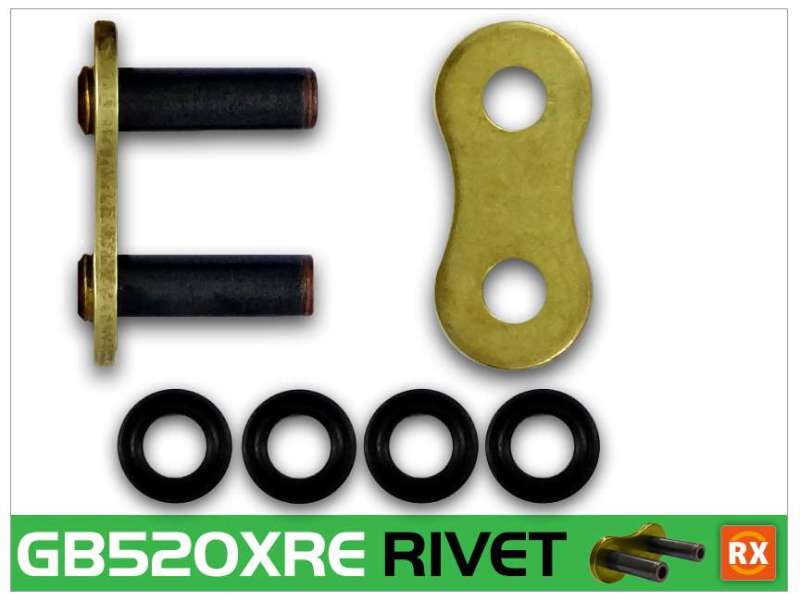 RK Chain GB520XRE-RIVET - Gold -  Shop now at Performance Car Parts