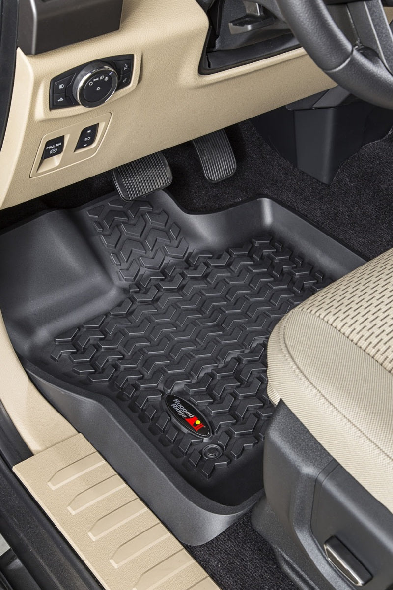 Rugged Ridge Floor Liner Front Black 2015-2020 Ford F-150 / Raptor / Extended / Super Crew Cab -  Shop now at Performance Car Parts