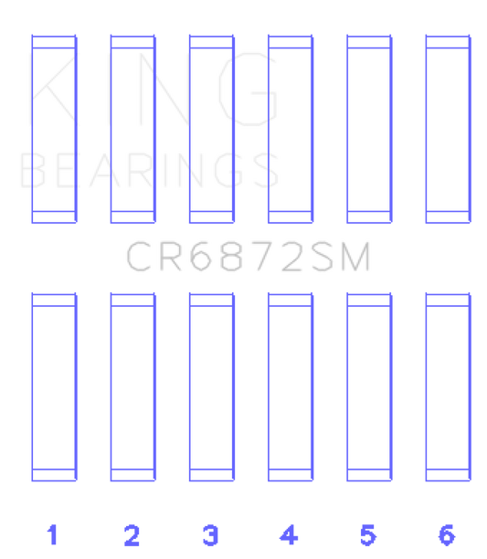 King Toyota 1GR-FE (Size STD) Connecting Rod Bearing Set