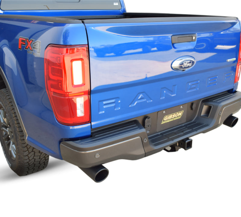 Gibson 19-22 Ford Ranger Lariat 2.3L 2.5in Cat-Back Dual Sport Exhaust - Black Elite -  Shop now at Performance Car Parts