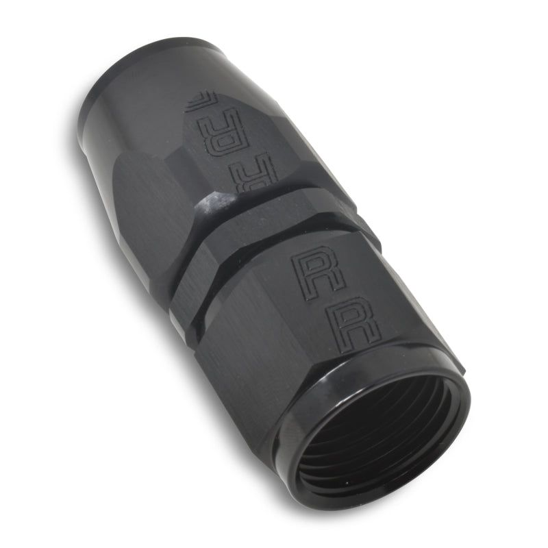 Russell Performance -6 AN Black Straight Full Flow Hose End -  Shop now at Performance Car Parts