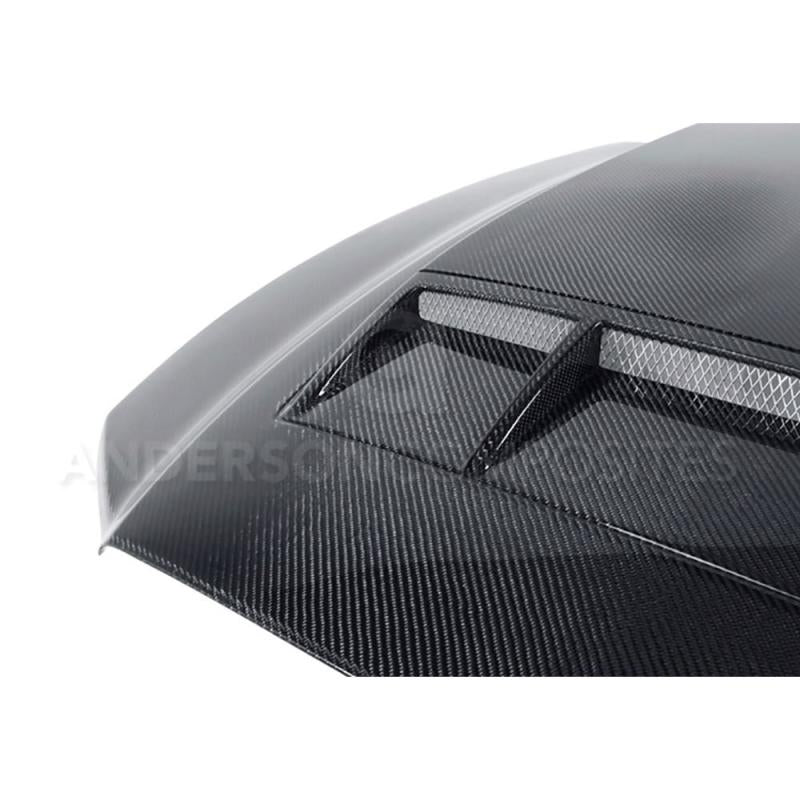 Anderson Composites 10-14 Ford Mustang/Shelby GT500 and 2013-2014 GT/V6 Ram Air Type-CR Hood -  Shop now at Performance Car Parts
