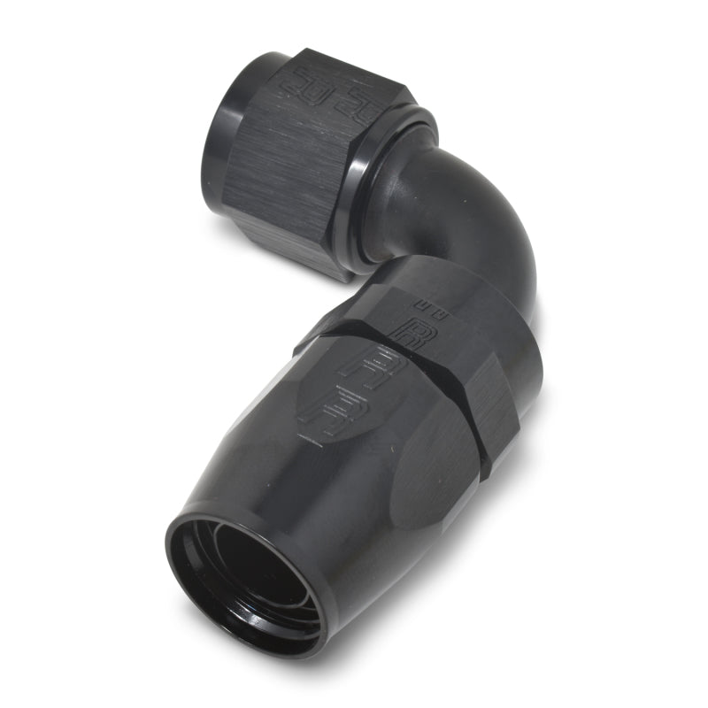 Russell Performance -6 AN Black 90 Degree Full Flow Hose End -  Shop now at Performance Car Parts