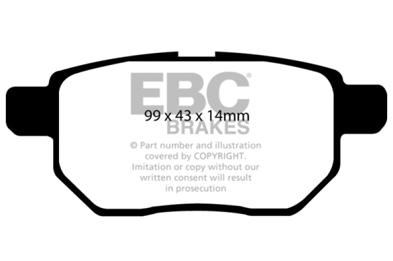 EBC 09-10 Pontiac Vibe 1.8 Ultimax2 Rear Brake Pads -  Shop now at Performance Car Parts