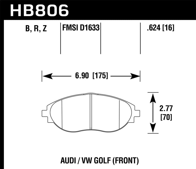 Hawk 16-17 Audi A6 Performance Ceramic Street Front Brake Pads -  Shop now at Performance Car Parts
