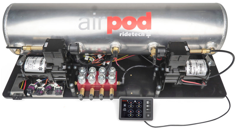 Ridetech RidePro E5 Air Ride Suspension Control System 5 Gallon Dual Compressor AirPod 1/4in Valves -  Shop now at Performance Car Parts