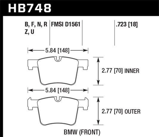 Hawk 13-14 BMW 328i/328i xDrive / 2014 428i/428i xDrive PC Front Brake Pads -  Shop now at Performance Car Parts