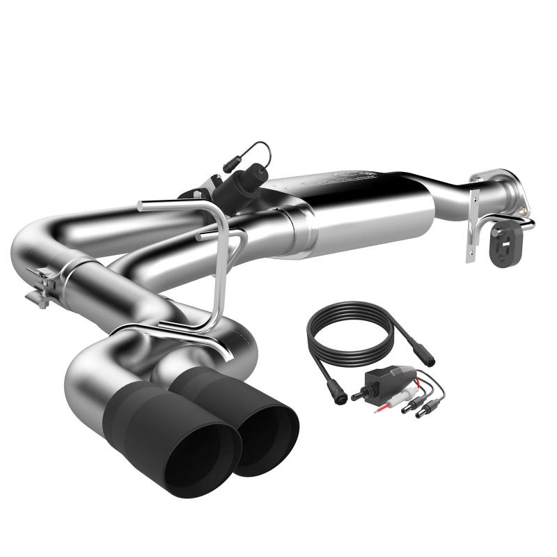 QTP 15-18 Ford F-150 CC/EC Standard Bed 304SS Screamer Cat-Back Exhaust w/3.5in Black Tips -  Shop now at Performance Car Parts