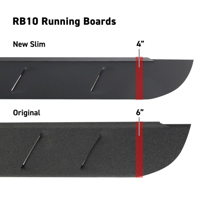 Go Rhino RB10 Slim Running Boards - Universal 87in. - Bedliner Coating -  Shop now at Performance Car Parts