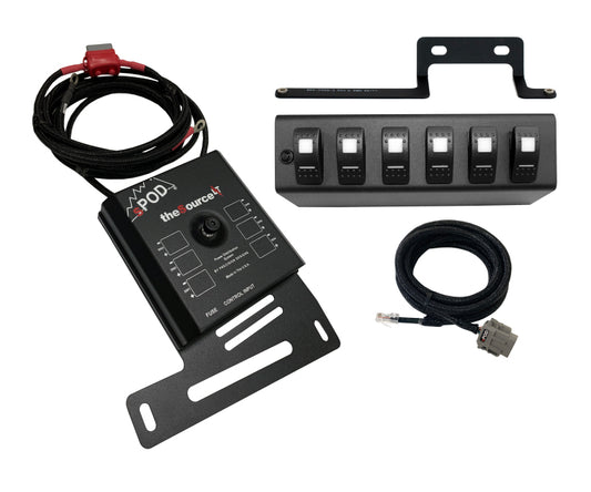 Spod 09-18 Jeep Wrangler JK SourceLT w/ Red LED Switch Panel